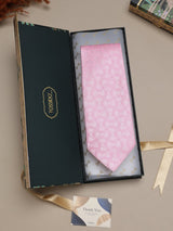 Pink Geometric Broad + Long Necktie