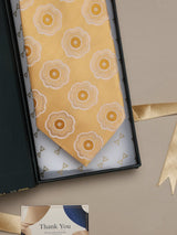 Yellow Floral Broad Necktie