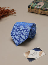 Blue Geometric Broad + Long Necktie