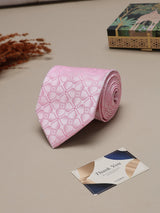 Pink Geometric Broad + Long Necktie