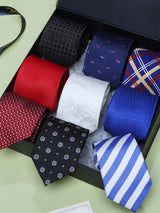 Classic Solids & Motifs Woven Neckties – 9 Piece Gift Set