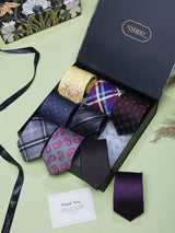 Paisley & Geometric Woven Neckties – 9 Piece Gift Set