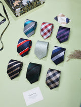 Bold Stripes & Checks Woven Neckties – 9 Piece Gift Set