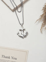 Silver Anchor Men's Chain