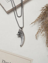 Silver Wolf Fang Men's Chain