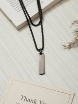 Black Bar Pendant Men's Chain