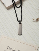 Black Bar Pendant Men's Chain