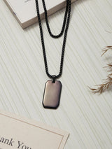 Black Dog Tag Men's Chain