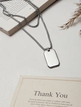 Silver Dog Tag Men's Chain