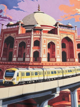 Delhi Metro City Printed Pocket Square