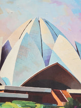 Delhi Lotus Temple Printed Pocket Square