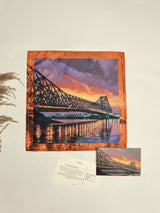 Kolkata Howrah Bridge Printed Pocket Square