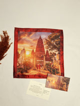Bodh Gaya Mahabodhi Temple Printed Pocket Square