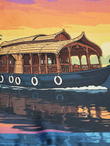 Kochi House Boat Printed Pocket Square