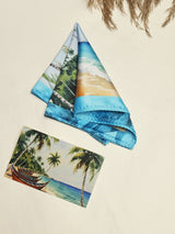 Goa Morjim Beaches Printed Pocket Square