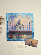 Agra Taj Mahal Impressionist Printed Pocket Square