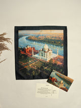 Agra Taj Mahal Aerial View Printed Pocket Square