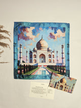 Agra Taj Mahal Printed Pocket Square