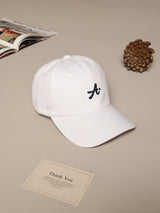 White A Embroidered Baseball Cap