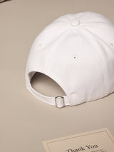 White A Embroidered Baseball Cap