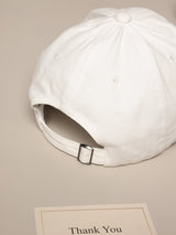 White Distressed Baseball Cap