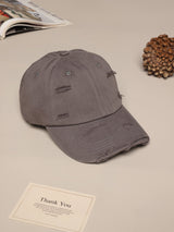 Stone Grey Distressed Baseball Cap