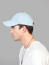 Powder Blue A Embroidered Baseball Cap