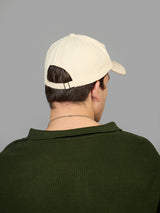 Beige Distressed Baseball Cap