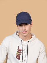 Navy Blue Distressed Baseball Cap