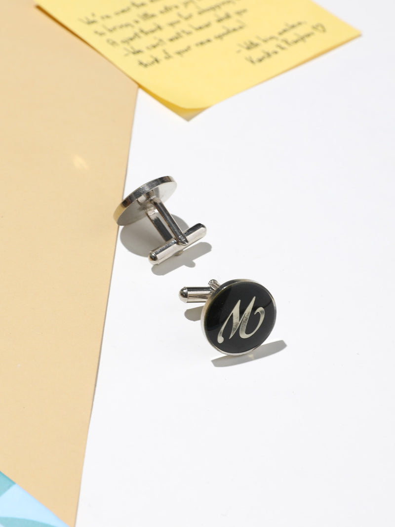 Alphabet M Cufflink