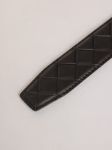 Black Basket Weave No-Hole Men's Belt