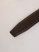 Brown Micro Weave No-Hole Men's Belt