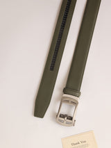 Olive Green No-Hole Men's Belt
