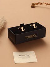 Golden Alphabet L Cufflink