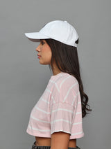 White A Embroidered Baseball Cap