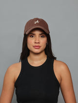 Chocolate Brown A Embroidered Baseball Cap