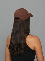Chocolate Brown A Embroidered Baseball Cap