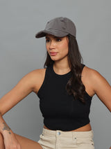 Stone Grey Distressed Baseball Cap
