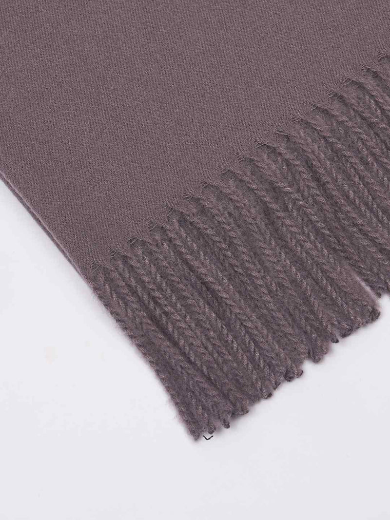 Brown Solid Woolen Muffler