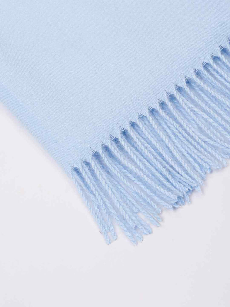 Blue Solid Woolen Muffler