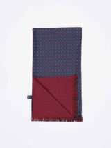 Blue Geometric Reversible Stole & Pocket Square Set