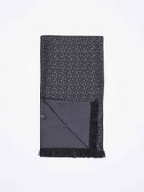 Black Abstract Reversible Stole & Pocket Square Set