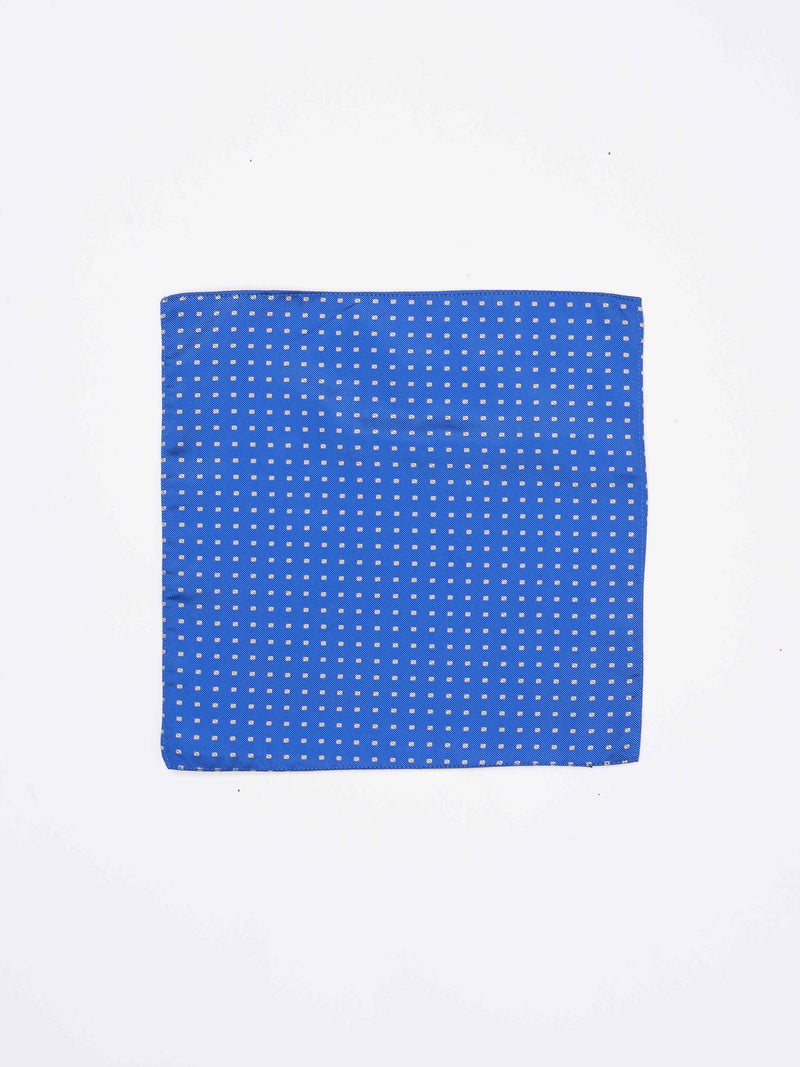 Blue Geometric Reversible Stole & Pocket Square Set