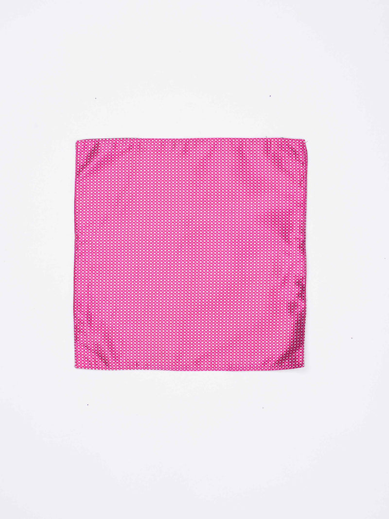 Pink Geometric Reversible Stole & Pocket Square Set