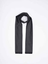 Black Geometric Reversible Stole & Pocket Square Set