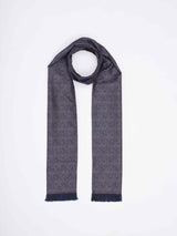 Grey Abstract Reversible Stole & Pocket Square Set