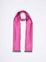 Pink Geometric Reversible Stole & Pocket Square Set