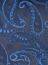 Blue Paisley Woven Ascot & Pocket Square