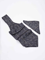 Blue Paisley Woven Ascot & Pocket Square