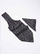 Black Paisley Woven Ascot & Pocket Square